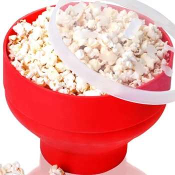 DIY Teha Popcorn Ämber, Kauss Kaanega Kausid Mikrolaineahi Silikoon Popcorn Maker söögi Kokkupandav Kvaliteetne Köök Lihtne-Tööriistad