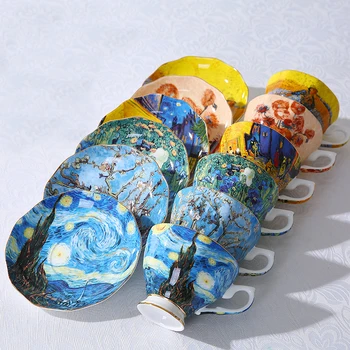 Uus Van Gogh Kunsti Maali Kohvitass Tähine Öö Päevalilled Külvajast Võhumõõk Saint-Remy Kohvi Tassi Tee