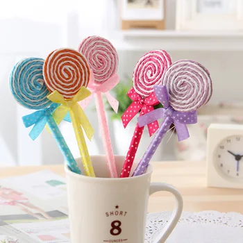 12/60 Tk Sinine Lollipop Plastikust Pastapliiatsid Loominguline Stationery Office Õppe Kawiil Kooli Kirjatarvete