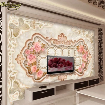 beibehang Euroopa marmor 3D tapeet seinte 3 d Maali Seinamaaling elutoas TV Diivan Taustaks Seina Paber Home Decor põrandakate