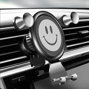 Creative Auto Raskuse Mobiiltelefoni Stand Bracket Universaalne Õhu Väljalaskeava GPSI Hoidik Auto Tarvikud Auto Kingitused Smiley Car Styling