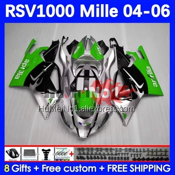 RSV-1000 Aprilia RSV1000R Mille RV60 RSV1000RR 139No.60 RSV 1000 04 05 06 RSV1000 R RR 2004 2005 2006 Fairings roheline hõbedane