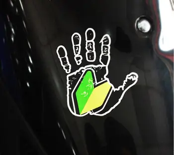 Peegeldav JDM Leaf Sümbol Plam Kleebised Japanes Drift Auto Kaitseraua Kleebis Liim Racing Vinüül Decal