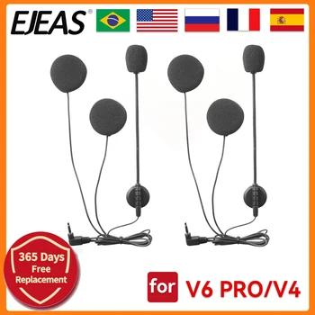 2/1TK EJEAS V6 Pro Kiiver Intercom 3.5 mm, Mikrofon, Kõlar Peakomplekti, EJEAS Vnetphone V4 V6 Mootorratta Bluetooth Interphone