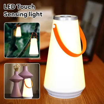 Laadimine USB Camping Lamp Touch Sensor LED Night Light Kantav Telk Kerge Dimm Tabel Lamp Aed Rippus Lamp Avarii Lamp