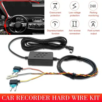 Universaalne Hardwire kaitsmekarbi Auto Diktofon 1.2 M Kriips Cam Kõva Traadi Komplekt koos Micro USB Isane Mini Naine Adapter Kaabel