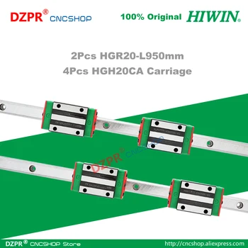 HIWIN HGR20 Lineaarne Juhend 950mm 37.40 Raudtee HGH20CA Vedu Slide CNC Ruuteri Graveerimine Puidutööd Laser Masin