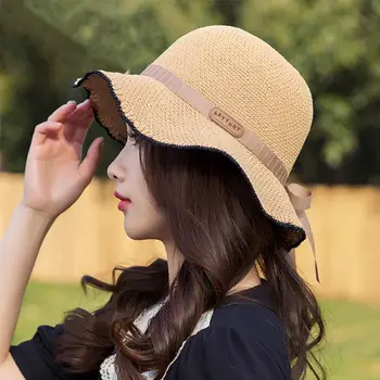 Müts Naiste Kevad Flounced Lina Müts Vibu korea Stiilis, mis Sobib Ümar Nägu 2023 Uus Reguleeritav Kalamees Müts