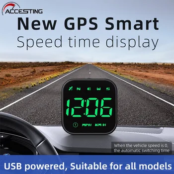 GPS Spidomeeter HUD Head Up Display Off Road Auto Tarvikud lubatud kiiruse ületamise Alarm M60 Digitaalse Kiirus Kalle Arvesti Kompass Inclinometer