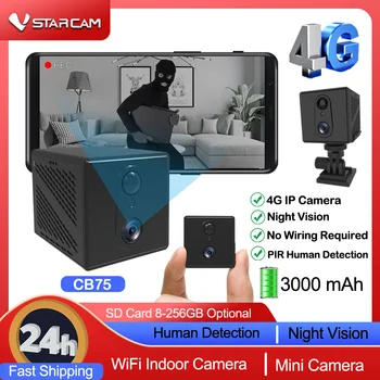 Vstarcam 2MP 4G, Mini Kaamera IP-3000mAh Akut, Wifi Cam-IR-Night PIR Humman Avastamise Seire Turvalisuse Kaamera
