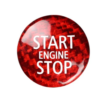 Süsinikkiust Mootori Start-Stop-Nupp Sisekujundus Katab Kleebise Mini Cooper R55 R56 R57 R58 R59 R60, R61(A)
