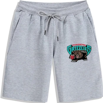 Uus Vancouver Grizzlies Logo Meeste lühikesed Püksid Puhtast puuvillast suve