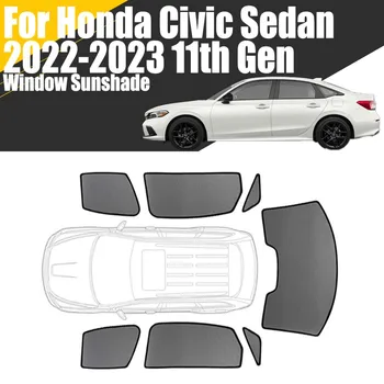 Custom Magnet Auto Akna Päikesevarju Honda Civic Sedaan 11. Põlvkonna 2022-2023 Kardin Võre, esiklaasi Raam Kardin
