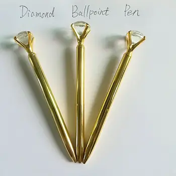 3TK Pastapliiats Metallist Diamond Cristal Pliiats 1 mm, Must Tint Värvilised Pöörlevad Slim Ball Point Pen, mille Puhul Box Kott Kirjatarvete