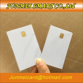 500 TK white inkjet printable PVC IC SLE 4442 kaardi ISO 7816 tühi Smart kontakt kiipkaardi Epson/Canon Inkjet Printer