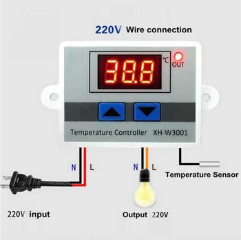 W3001 W3002 Digitaalne juhtimine Temperatuuri Mikroarvuti Termostaat Lüliti Termomeeter Uus Thermoregulator 12/24/220V