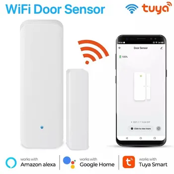 Tuya TY005 WiFi Akna, Ukse Andur Ukse Suletud Magnetvälja Anduri Home Security Kaitse Smart Elu APP Ukse Alexa