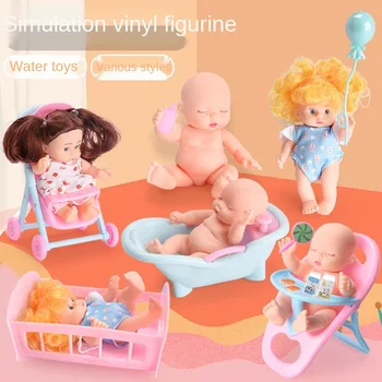 1tk Väike Nukk Mänguasjad Juuste Tõetruu Simulatsioon Mini Baby Doll Avatud Muna Mänguasi Beebi Tegevus Joonis Mänguasjad Brinquedos Infantil Menina