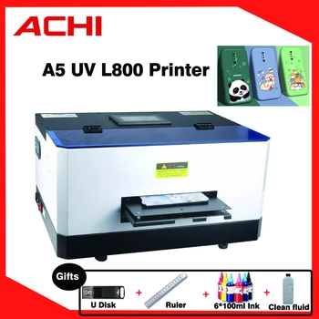 A5 UV-Automaatne Flatbed Inkjet Printer Telefon case TPU Plastikust Akrüül PC PU Puit, Klaas, Metall, PVC Mini Tindiprinteri