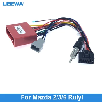 LEEWA Auto Navi Raadio-16PIN Adapter toitejuhtme Mazda 2/3/6 Ruiyi Audio Stereo 16Pin Juhtmestik #CT4239