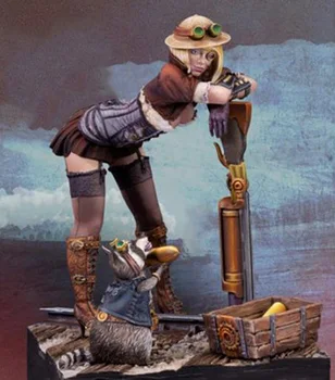Unassambled 1/24 75mm vana naine sõdalane seista (BASE ) Vaik joonis miniatuurne mudel komplektid Värvimata