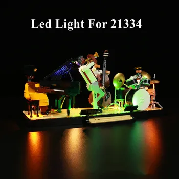 LED süttib Põlema, Sest 21334 Jazz Quartet ehitusplokid (Nr Mudeli Tellised)