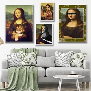 Põhjamaade Tüssata kohta Mona Lisa Lõuend Kunst Prindi Plakat Seina Video Mängu Seina Pilte Prindi Gamer Ruumi Kaunistamiseks