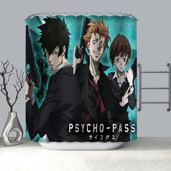 Kena Psycho Pass Anime Dušš Kardinad, Vannitoa Kardin Decor 180x180cm Veekindel, Hallituse Tõend, Riie Dušš Kardin