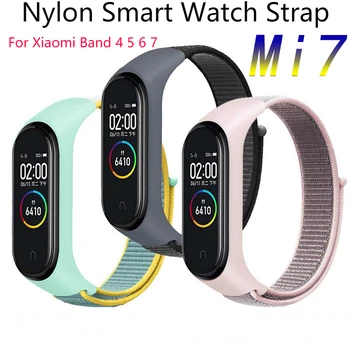 Nailon Smart Watch Rihma Xiaomi Mi Band 4 5 6 7 Sport Hingav Käepaela Eest Miband Rihm Smart Watch Asendamine Rihm