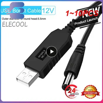 1~10TK USB DC Power Cable 5V, Et 12V Boost Converter 8-Adapterid-USB-DC Jack Laadimise Kaabel Wifi Ruuter Mini Fänn