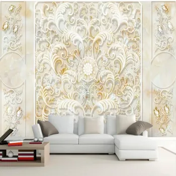 wellyu Custom suur fresko marmor marmor, reljeef-TV diivan taust mittekootud tapeet de papel parede para quarto