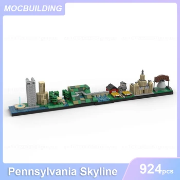 KES ehitusplokid Pennsylvania Skyline Arhitektuuri Mudeli DIY Koguda Telliseid Haridus Creative Mänguasjad Chidren Kingitused 924PCS